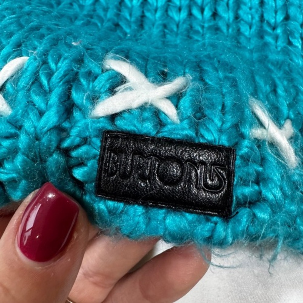 Burton Bright Blue Knit Beanie Hat - Picture 3 of 8